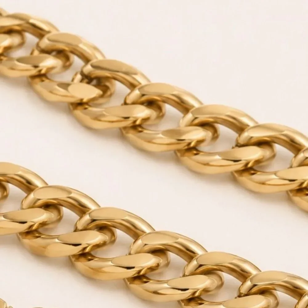 Nine West gold-tone chunky chain-link belt